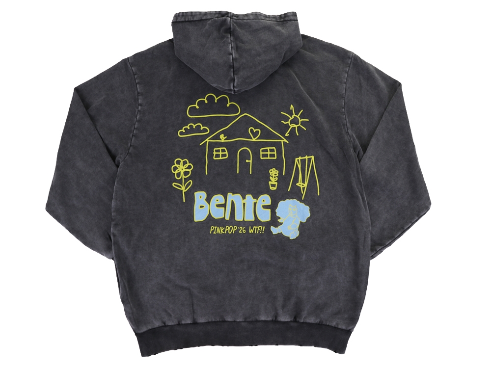 Pinkpop Zip hoodie Washed grey